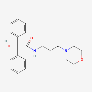 molecular formula C21H26N2O3 B5566740 2-hydroxy-N-[3-(4-morpholinyl)propyl]-2,2-diphenylacetamide 