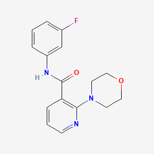 molecular formula C16H16FN3O2 B5566749 N-(3-fluorophenyl)-2-morpholin-4-ylnicotinamide 