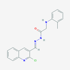 molecular formula C19H17ClN4O B5566781 N'-[(2-chloro-3-quinolinyl)methylene]-2-[(2-methylphenyl)amino]acetohydrazide 