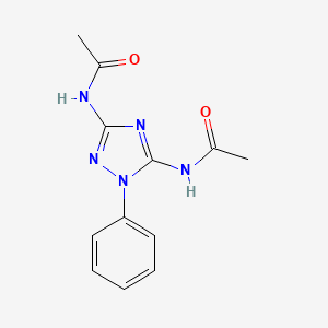 molecular formula C12H13N5O2 B5566793 N,N'-(1-phenyl-1H-1,2,4-triazole-3,5-diyl)diacetamide 