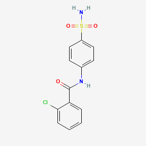 molecular formula C13H11ClN2O3S B5566809 N-[4-(aminosulfonyl)phenyl]-2-chlorobenzamide 