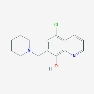 molecular formula C15H17ClN2O B5566814 5-氯-7-(1-哌啶基甲基)-8-喹啉醇 