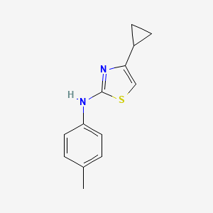 molecular formula C13H14N2S B5566832 4-cyclopropyl-N-(4-methylphenyl)-1,3-thiazol-2-amine 
