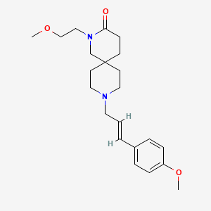 molecular formula C22H32N2O3 B5566833 2-(2-甲氧基乙基)-9-[(2E)-3-(4-甲氧基苯基)丙-2-烯-1-基]-2,9-二氮杂螺[5.5]十一烷-3-酮 