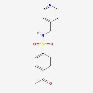 molecular formula C14H14N2O3S B5566847 4-乙酰基-N-(4-吡啶基甲基)苯磺酰胺 