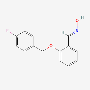 molecular formula C14H12FNO2 B5566859 2-[(4-氟苄基)氧基]苯甲醛肟 