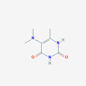 molecular formula C7H11N3O2 B5566881 5-(二甲氨基)-6-甲基-2,4-嘧啶二醇 