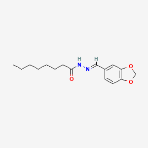 molecular formula C16H22N2O3 B5566893 N'-(1,3-benzodioxol-5-ylmethylene)octanohydrazide 