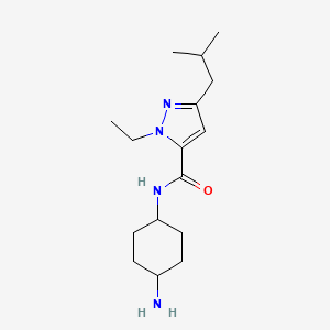 molecular formula C16H28N4O B5566910 N-(cis-4-aminocyclohexyl)-1-ethyl-3-isobutyl-1H-pyrazole-5-carboxamide hydrochloride 