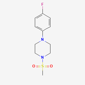 molecular formula C11H15FN2O2S B5566981 1-(4-氟苯基)-4-(甲磺酰基)哌嗪 