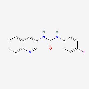 N-(4-fluorophenyl)-N'-3-quinolinylurea