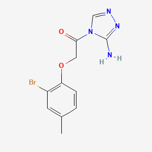 molecular formula C11H11BrN4O2 B5567052 4-[(2-溴-4-甲基苯氧基)乙酰]-4H-1,2,4-三唑-3-胺 