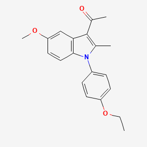 molecular formula C20H21NO3 B5567054 1-[1-(4-ethoxyphenyl)-5-methoxy-2-methyl-1H-indol-3-yl]ethanone 