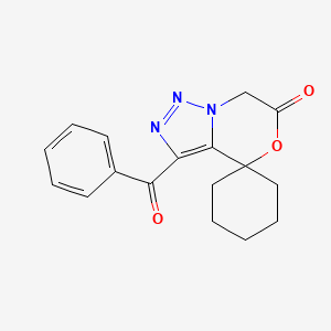 molecular formula C17H17N3O3 B5567079 3'-benzoylspiro[cyclohexane-1,4'-[1,2,3]triazolo[5,1-c][1,4]oxazin]-6'(7'H)-one 