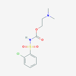 molecular formula C11H15ClN2O4S B5567102 2-(dimethylamino)ethyl [(2-chlorophenyl)sulfonyl]carbamate 