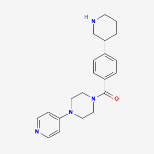 molecular formula C21H26N4O B5567122 1-(4-哌啶-3-基苯甲酰基)-4-吡啶-4-基哌嗪 