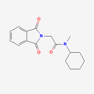 molecular formula C17H20N2O3 B5567133 N-cyclohexyl-2-(1,3-dioxo-1,3-dihydro-2H-isoindol-2-yl)-N-methylacetamide 