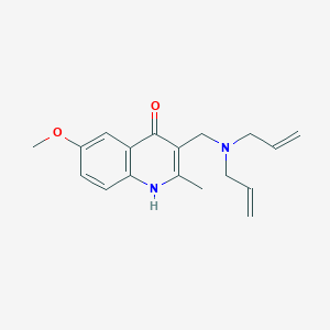 molecular formula C18H22N2O2 B5567158 3-[(diallylamino)methyl]-6-methoxy-2-methyl-4-quinolinol 