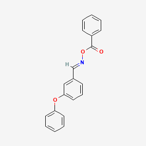 molecular formula C20H15NO3 B5567163 3-phenoxybenzaldehyde O-benzoyloxime 