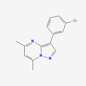 molecular formula C14H12BrN3 B5567165 3-(3-bromophenyl)-5,7-dimethylpyrazolo[1,5-a]pyrimidine 