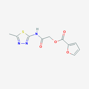 molecular formula C10H9N3O4S B5567173 2-[(5-甲基-1,3,4-噻二唑-2-基)氨基]-2-氧代乙基 2-呋喃酸酯 