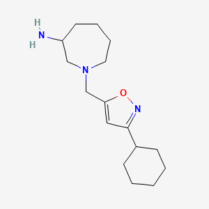 molecular formula C16H27N3O B5567183 1-[(3-cyclohexyl-5-isoxazolyl)methyl]-3-azepanamine dihydrochloride 