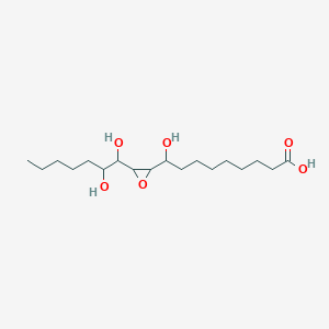 molecular formula C18H34O6 B055672 9,12,13-Trihydroxy-10,11-epoxyoctadecanoic acid CAS No. 119264-83-4