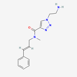 molecular formula C15H19N5O B5567201 1-(2-aminoethyl)-N-methyl-N-[(2E)-3-phenylprop-2-en-1-yl]-1H-1,2,3-triazole-4-carboxamide 