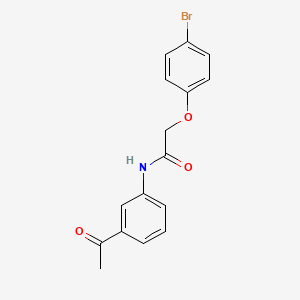 molecular formula C16H14BrNO3 B5567216 N-(3-乙酰苯基)-2-(4-溴苯氧基)乙酰胺 