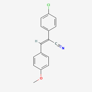 molecular formula C16H12ClNO B5567246 2-(4-chlorophenyl)-3-(4-methoxyphenyl)acrylonitrile 
