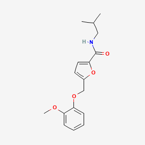 molecular formula C17H21NO4 B5567252 N-异丁基-5-[(2-甲氧基苯氧基)甲基]-2-呋喃酰胺 