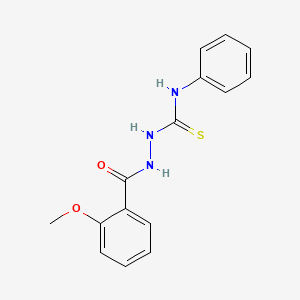 molecular formula C15H15N3O2S B5567281 2-(2-methoxybenzoyl)-N-phenylhydrazinecarbothioamide 