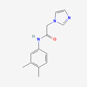 molecular formula C13H15N3O B5567337 N-(3,4-二甲苯基)-2-(1H-咪唑-1-基)乙酰胺 