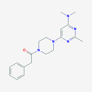 molecular formula C19H25N5O B5567350 N,N,2-三甲基-6-[4-(苯乙酰)-1-哌嗪基]-4-嘧啶胺 