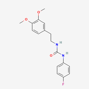 molecular formula C17H19FN2O3 B5567353 N-[2-(3,4-二甲氧苯基)乙基]-N'-(4-氟苯基)脲 