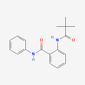 molecular formula C18H20N2O2 B5567373 2-[(2,2-dimethylpropanoyl)amino]-N-phenylbenzamide 