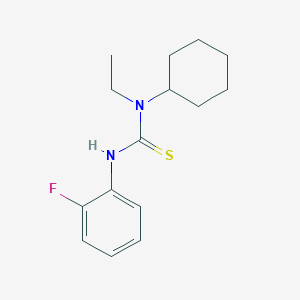 molecular formula C15H21FN2S B5567397 N-cyclohexyl-N-ethyl-N'-(2-fluorophenyl)thiourea 