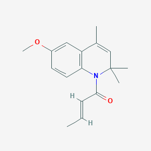 molecular formula C17H21NO2 B5567431 1-(2-丁烯酰基)-6-甲氧基-2,2,4-三甲基-1,2-二氢喹啉 
