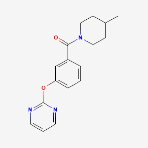 molecular formula C17H19N3O2 B5567444 2-{3-[(4-methyl-1-piperidinyl)carbonyl]phenoxy}pyrimidine 
