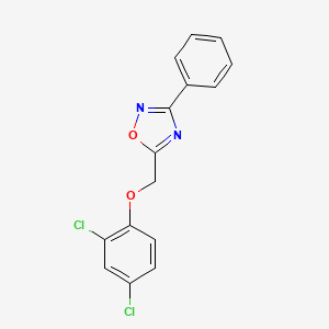 molecular formula C15H10Cl2N2O2 B5567454 5-[(2,4-dichlorophenoxy)methyl]-3-phenyl-1,2,4-oxadiazole 