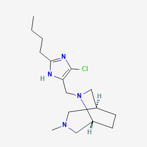 molecular formula C16H27ClN4 B5567472 (1S*,5R*)-6-[(2-丁基-5-氯-1H-咪唑-4-基)甲基]-3-甲基-3,6-二氮杂双环[3.2.2]壬烷 