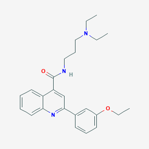 molecular formula C25H31N3O2 B5567496 N-[3-(diethylamino)propyl]-2-(3-ethoxyphenyl)-4-quinolinecarboxamide 
