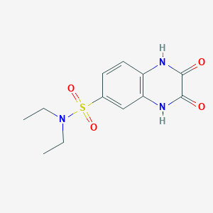 molecular formula C12H15N3O4S B5567511 N,N-diethyl-2,3-dioxo-1,2,3,4-tetrahydro-6-quinoxalinesulfonamide 