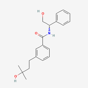 molecular formula C20H25NO3 B5567577 3-(3-hydroxy-3-methylbutyl)-N-[(1S)-2-hydroxy-1-phenylethyl]benzamide 