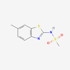 molecular formula C9H10N2O2S2 B5567625 N-(6-甲基-1,3-苯并噻唑-2-基)甲磺酰胺 