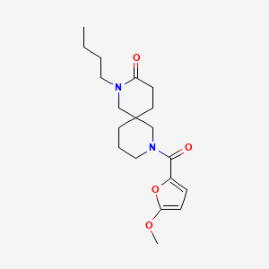 molecular formula C19H28N2O4 B5567647 2-丁基-8-(5-甲氧基-2-呋喃甲酰基)-2,8-二氮杂螺[5.5]十一烷-3-酮 