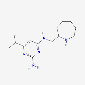 molecular formula C14H25N5 B5567772 N~4~-(2-azepanylmethyl)-6-isopropyl-2,4-pyrimidinediamine dihydrochloride 