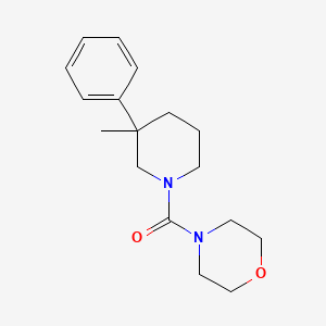 molecular formula C17H24N2O2 B5567778 4-[(3-甲基-3-苯基哌啶-1-基)羰基]吗啉 