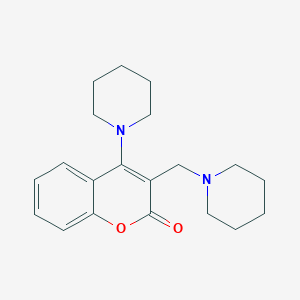 molecular formula C20H26N2O2 B5567787 4-(1-piperidinyl)-3-(1-piperidinylmethyl)-2H-chromen-2-one 