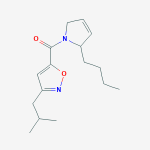 molecular formula C16H24N2O2 B5567796 5-[(2-丁基-2,5-二氢-1H-吡咯-1-基)羰基]-3-异丁基异恶唑 